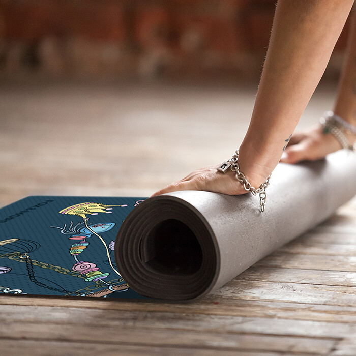 Колекция Тъмнозелен Талисман - Постелка за спорт