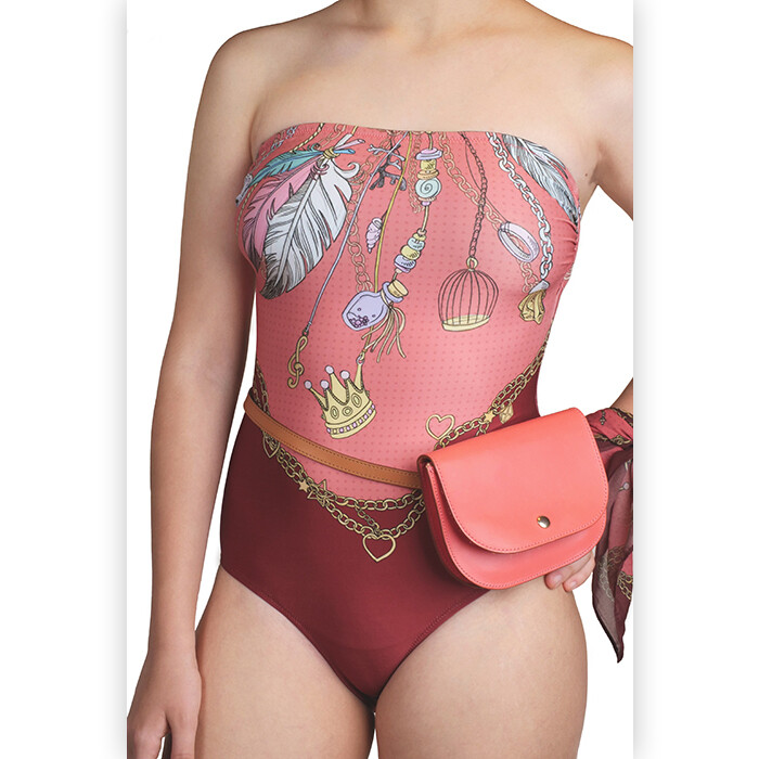 Бански от колекцията Талисман "Bourgundy" -  цял бански